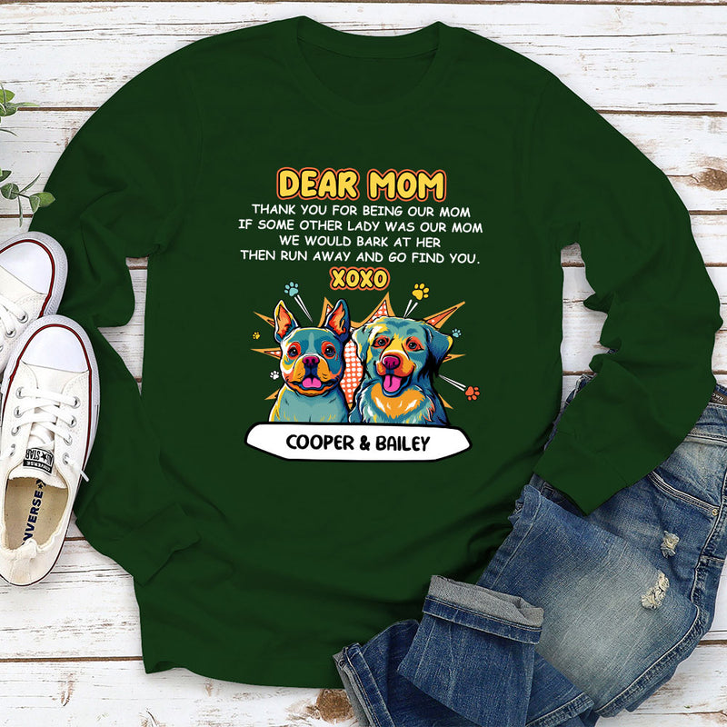 Pop Art Dear Dad XOXO - Personalized Custom Long Sleeve T-shirt