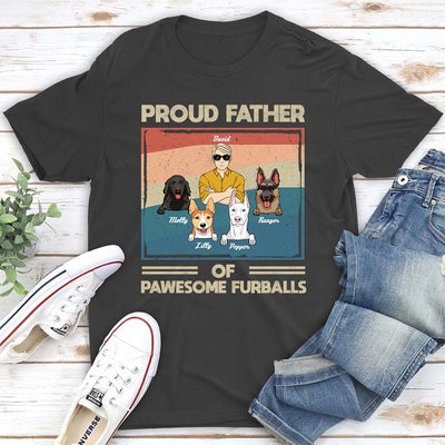 Proud To Be A Dog Dad - Personalized Custom Unisex T-shirt