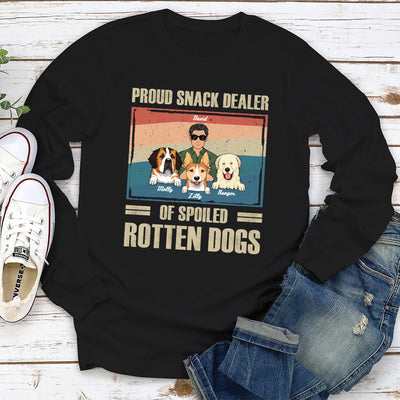 Cool Man And Spoiled Dog - Personalized Custom Long Sleeve T-shirt