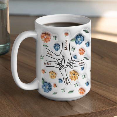 Hold My Hand, Hold My Heart - Personalized Custom 3D Inflated Effect Mug