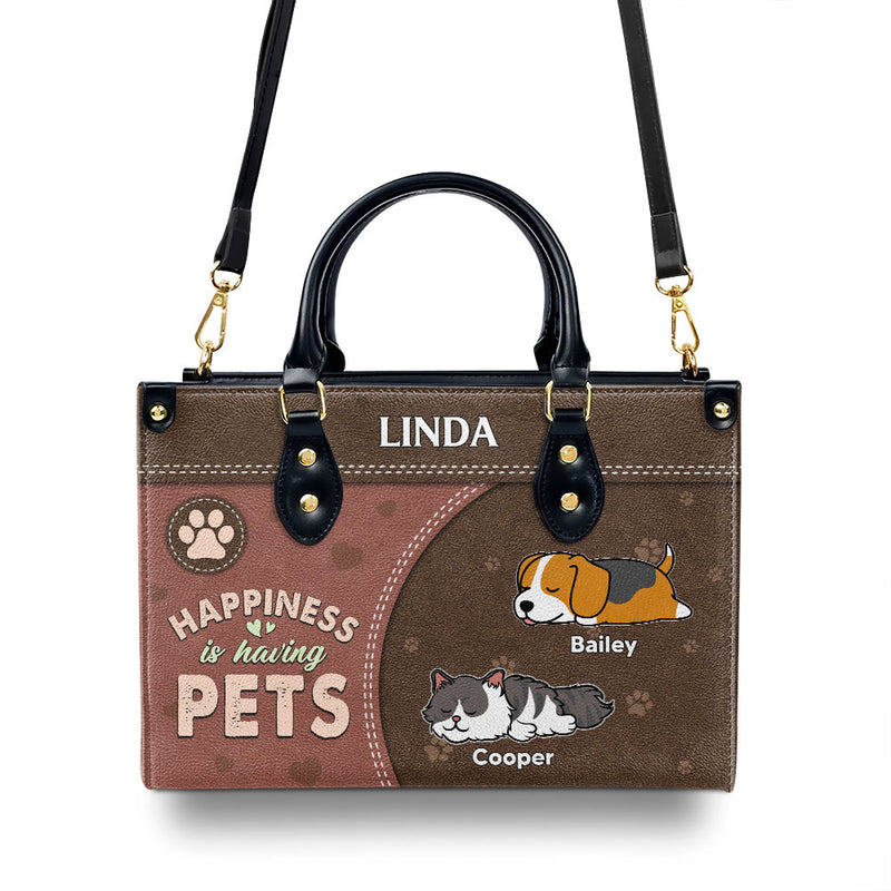 Having A Pet - Personalized Custom Leather Bag