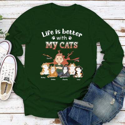 Life Is Better Funny - Personalized Custom Long Sleeve T-shirt