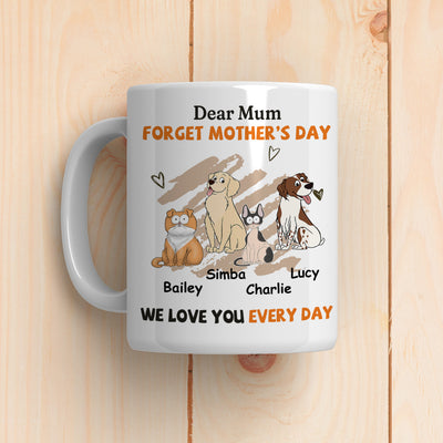 We Love You Every Day Mom - Personalized Custom Coffee Mug