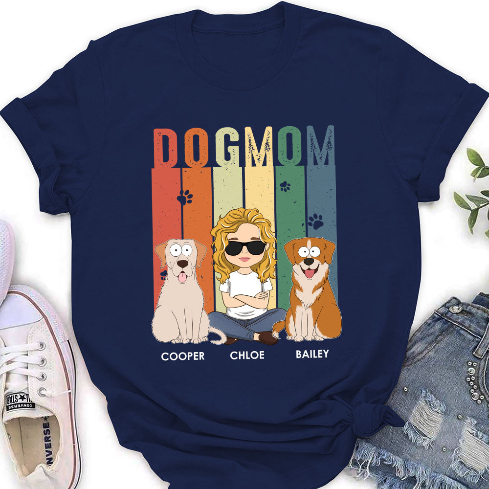 Super Dog Mom - Personalized Custom Women's T-shirt
