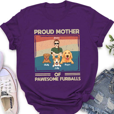 Proud To Be A Dog Mom - Personalized Custom Women's T-shirt