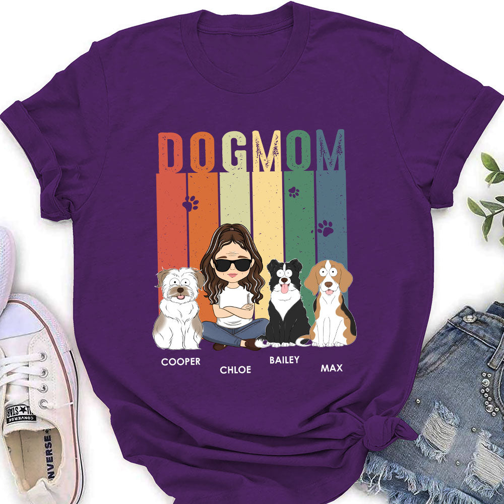 Super Dog Mom - Personalized Custom Women's T-shirt
