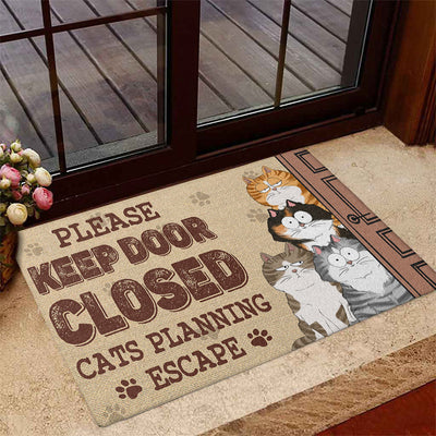 Cats Planning 2 - Personalized Custom Doormat