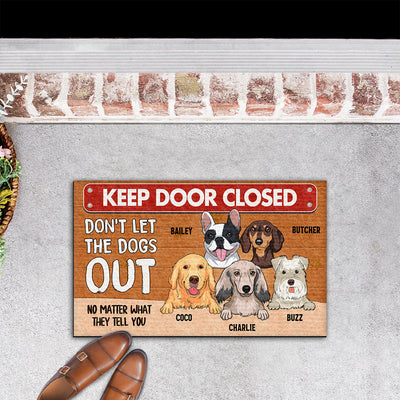 Keep Door Closed - Personalized Custom Doormat