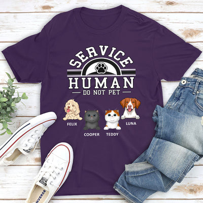 Pet Service Human Logo - Personalized Custom Unisex T-shirt