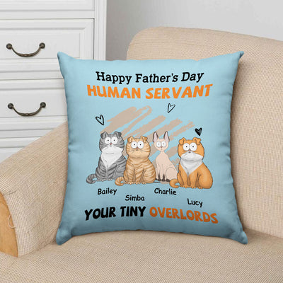 To My Human Servant - Personalized Custom Throw Pillow