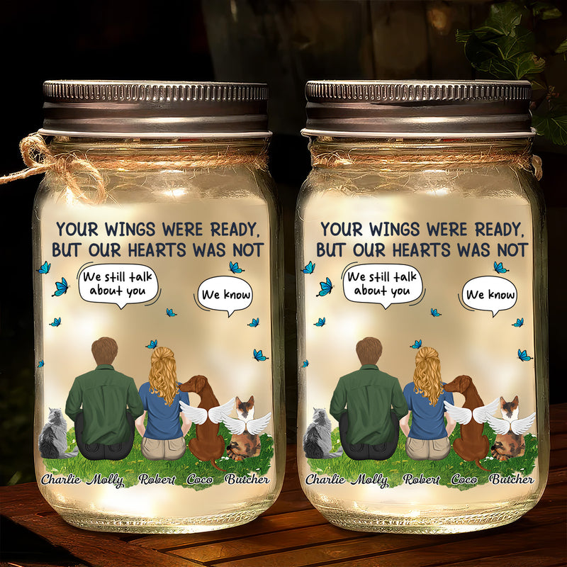 Your Light Will Always Shine In Our Hearts - Personalized Custom Mason Jar Light