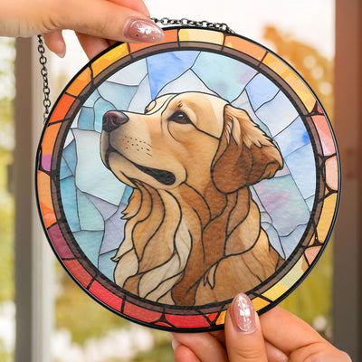 Dog Photo Version 2 - Personalized Custom Window Hanging Suncatcher