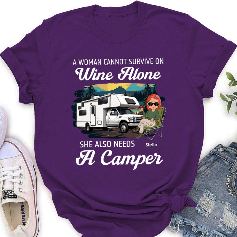 Wine Alone 2 - Personalized Custom Women&