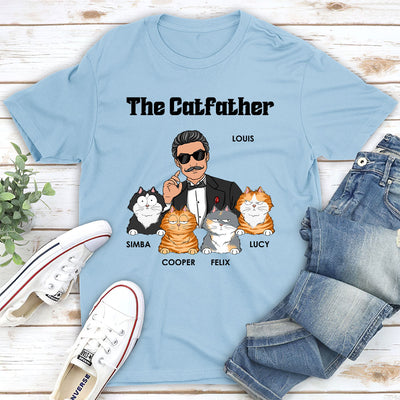 The Cool Catfather - Personalized Custom Unisex T-shirt