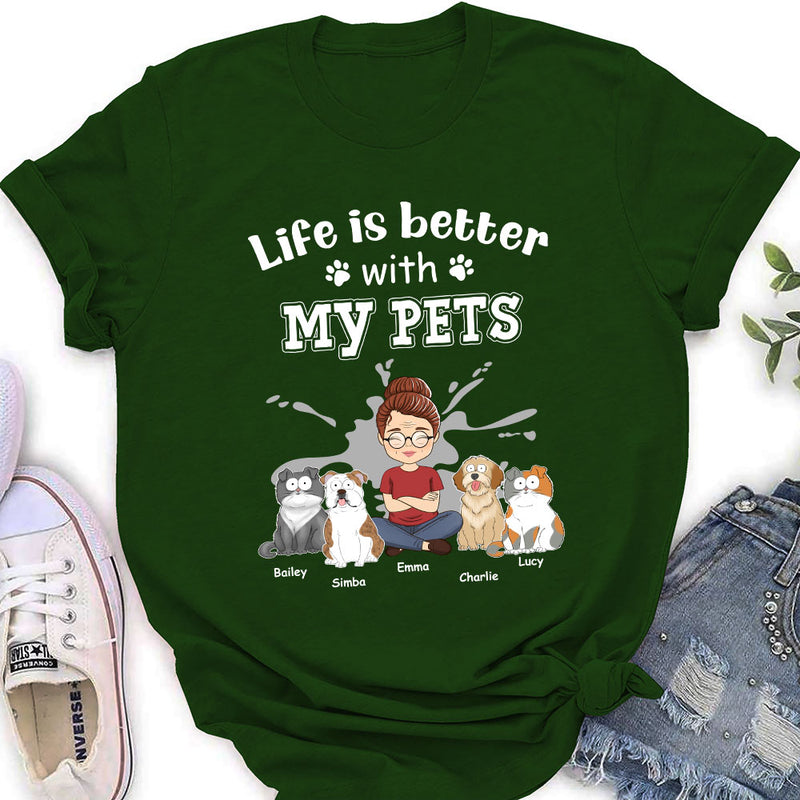 Life With Pets - Personalized Custom Women&