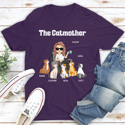 Mother Of Cats - Personalized Custom Unisex T-shirt