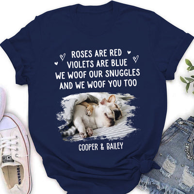 Woof Snuggles Photo 2 - Personalized Custom Women's T-shirt