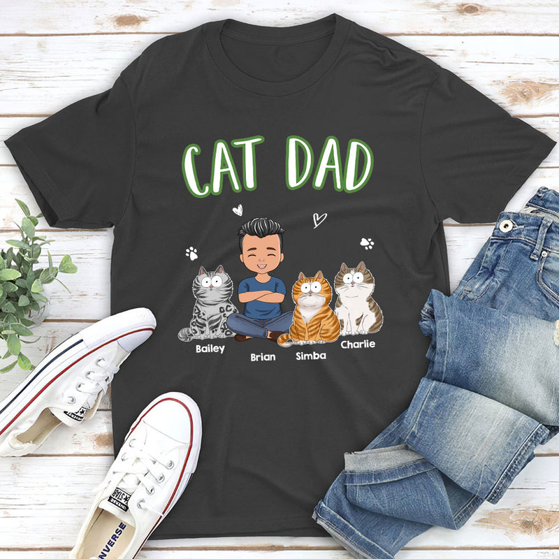 A Cat Mom - Personalized Custom Unisex T-shirt