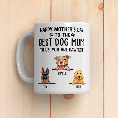 Best Dog Mom Dad Pawfect - Personalized Custom Coffee Mug