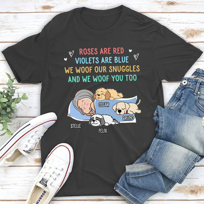 Woof Snuggles - Personalized Custom Unisex T-shirt