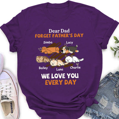 Woof My Dad Every Day Version Pets - Personalized Custom Women's T-shirt