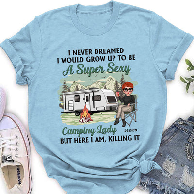 Camping Lady - Personalized Custom Women's T-shirt