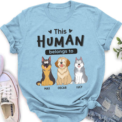 Belongs To Dogs - Personalized Custom Women's T-shirt