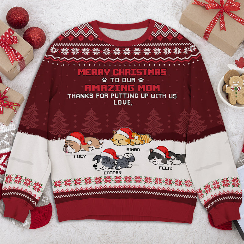 Amazing Dad Christmas - Personalized Custom All-Over-Print Sweatshirt