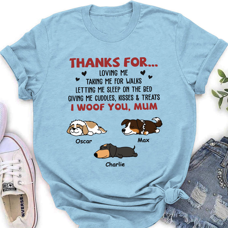 Mom Thanks For Loving Me - Personalized Custom Women&