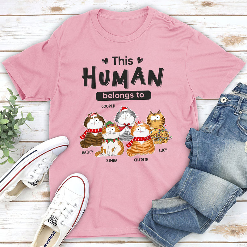 Belongs To Cats Christmas - Personalized Custom Unisex T-shirt