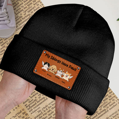 My Sibling - Protected By Dog - Personalized Custom Beanie