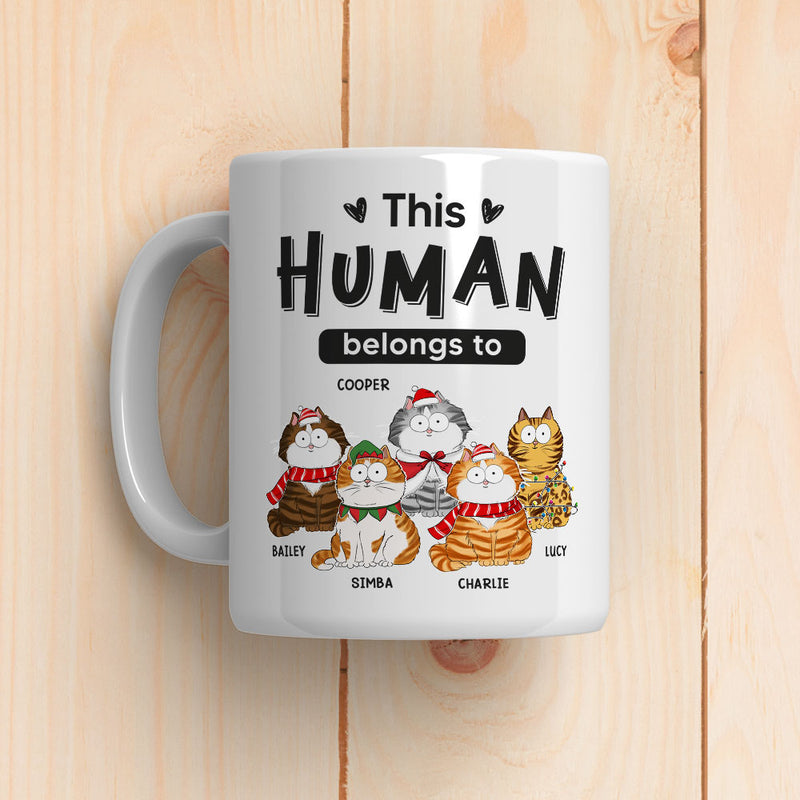 Belongs To Cats Christmas - Personalized Custom Coffee Mug