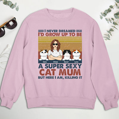 Sexy Cat Dad Mom - Personalized Custom Sweatshirt