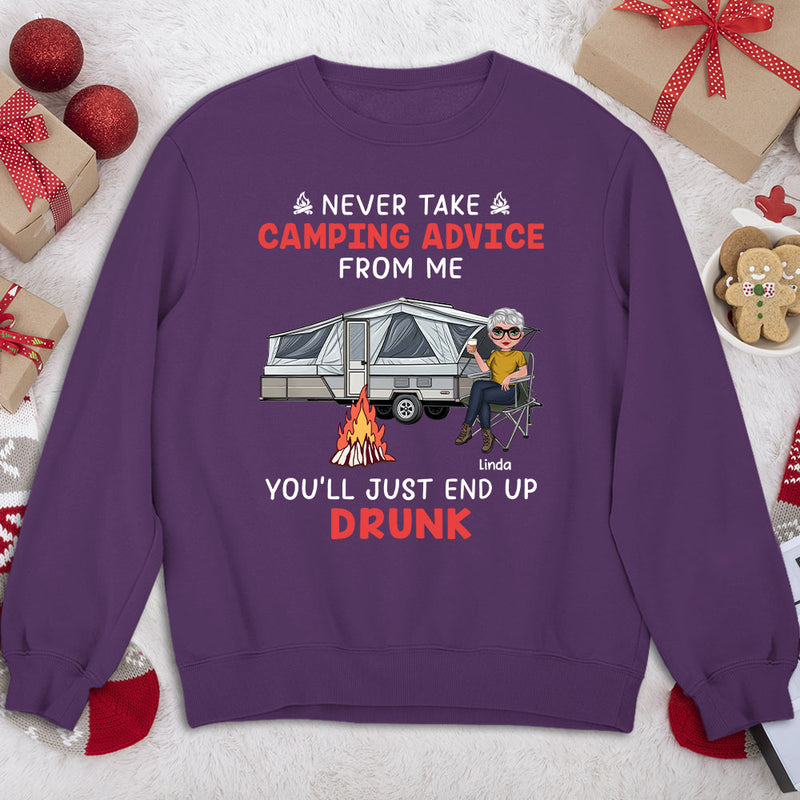 Camping Advice - Personalized Custom Sweatshirt