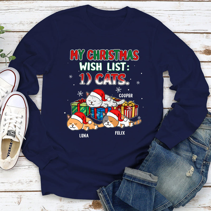 Christmas Wish List - Personalized Custom Long Sleeve T-shirt