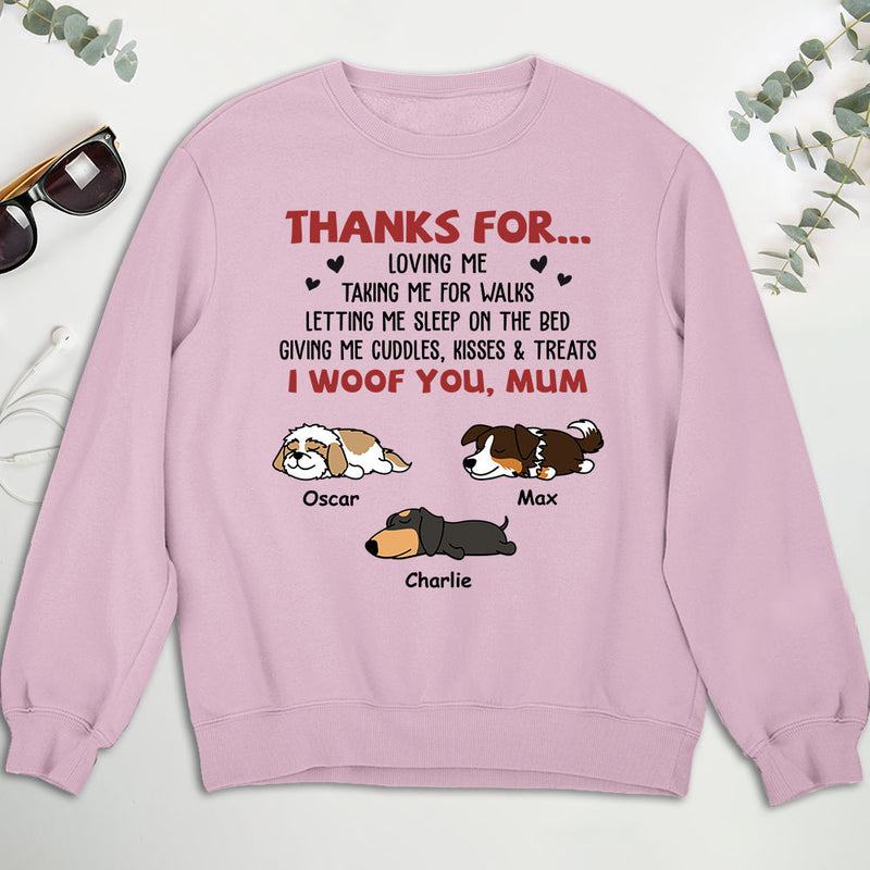 Mom Thanks For Loving Me - Personalized Custom Sweatshirt