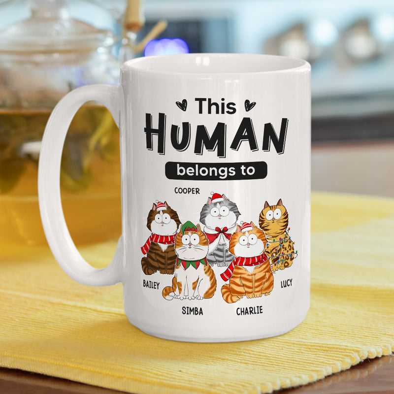 Belongs To Cats Christmas - Personalized Custom Coffee Mug