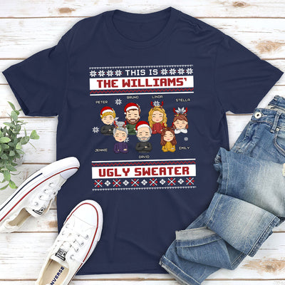 Family Ugly Sweater - Personalized Custom Unisex T-shirt