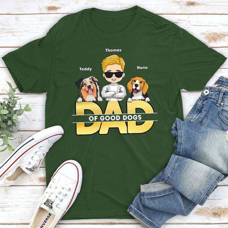 Dad Of Good Dogs - Personalized Custom Premium T-shirt