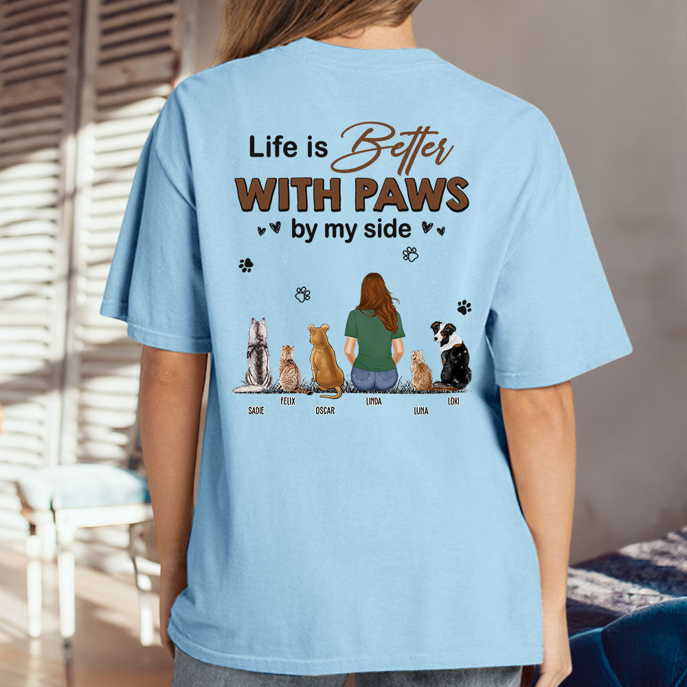 Paws By My Side - Personalized Custom Unisex T-shirt 