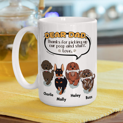 Dog Thanks For Picking Up - Personalized Custom Coffee Mug