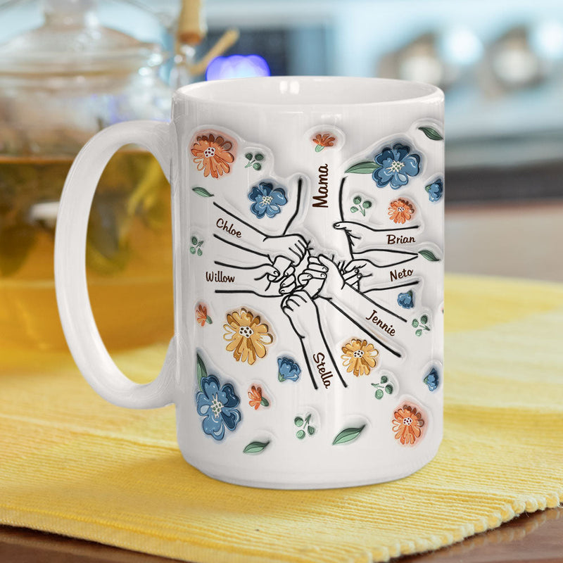 Hold My Hand, Hold My Heart - Personalized Custom 3D Inflated Effect Mug