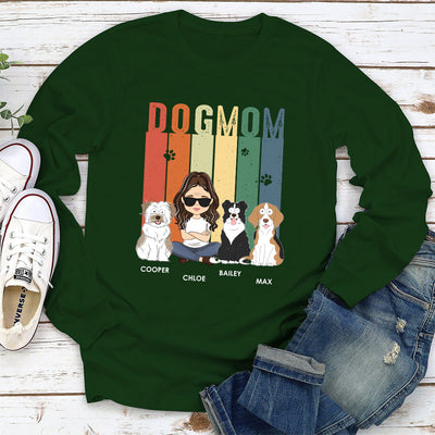 Super Dog Mom - Personalized Custom Long Sleeve T-shirt