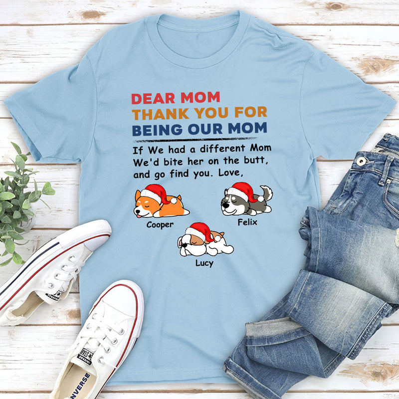 Bite The Butt Christmas - Personalized Custom Unisex T-shirt