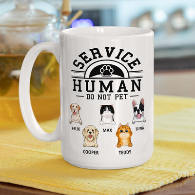 Pet Service Human Logo - Personalized Custom Coffee Mug