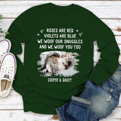 Woof Snuggles Photo 2 - Personalized Custom Long Sleeve T-shirt