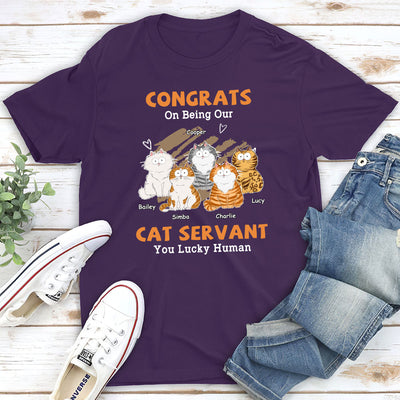 Congrats Cat Servant - Personalized Custom Unisex T-shirt