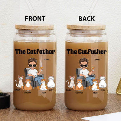 Mother Of Cats - Personalized Custom Glass Can