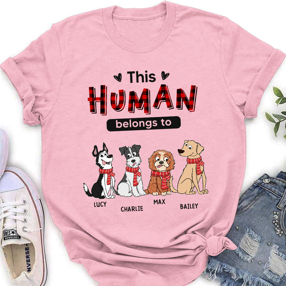 Funny Belongs To - Personalized Custom Women's T-shirt