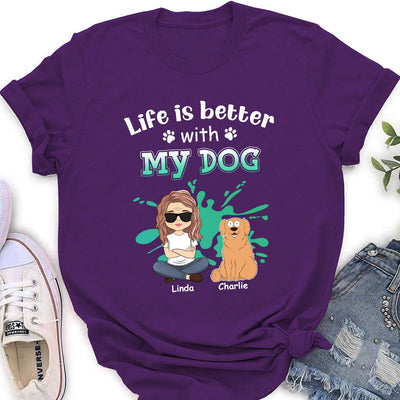 Life With Pets - Personalized Custom Women's T-shirt